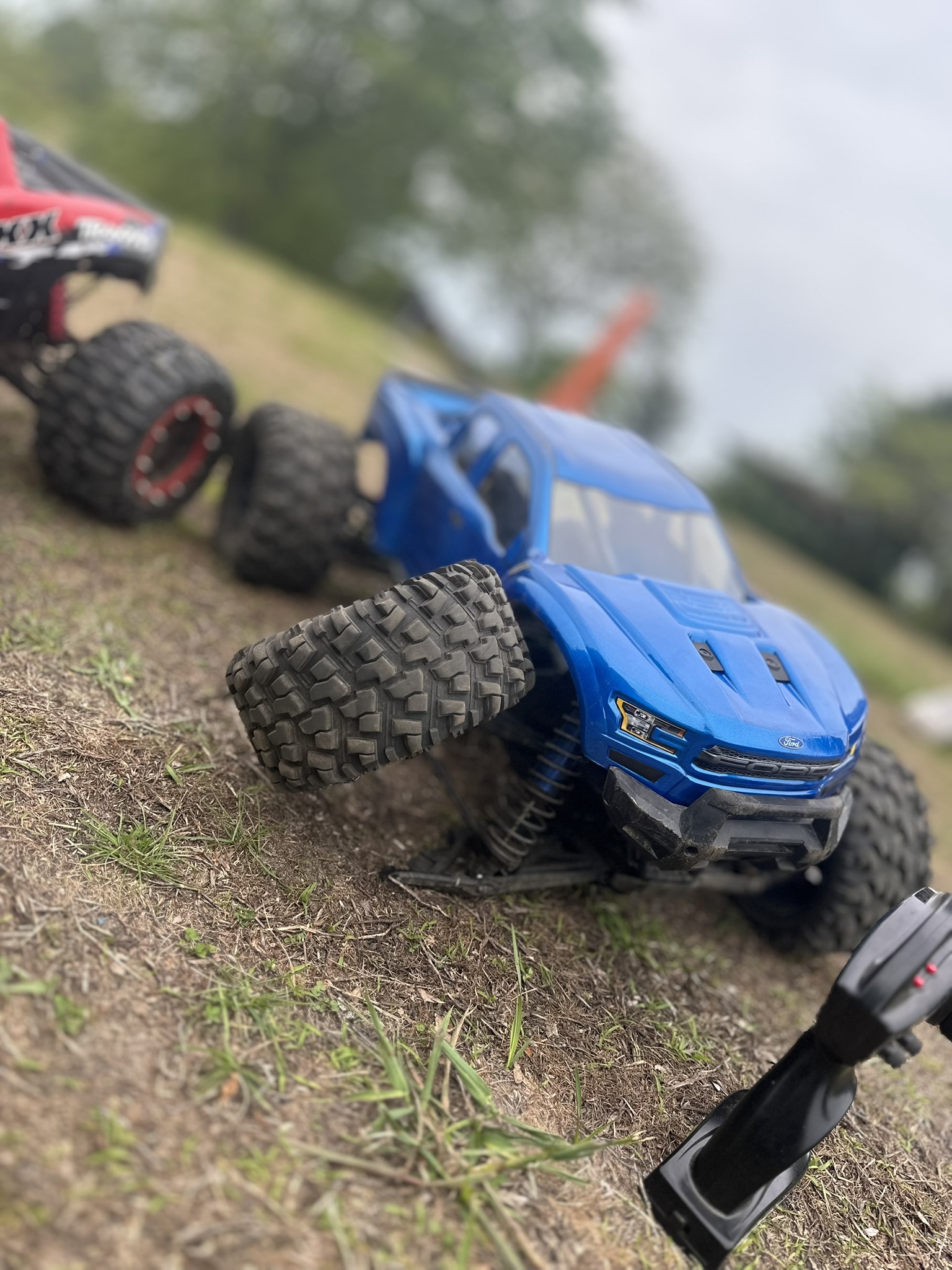 Upclose Shot of Justin's Broken Xmaxx
